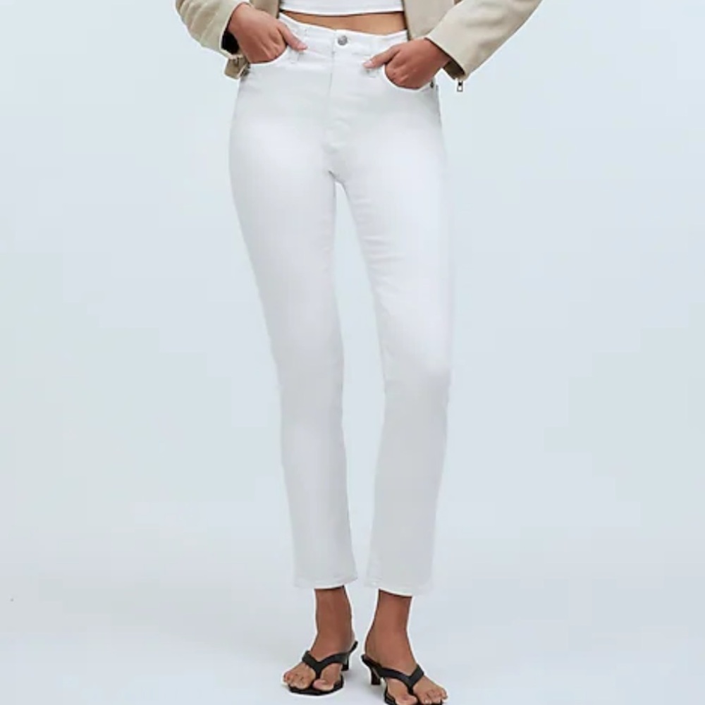 MADEWELL Stovepipe White Jeans